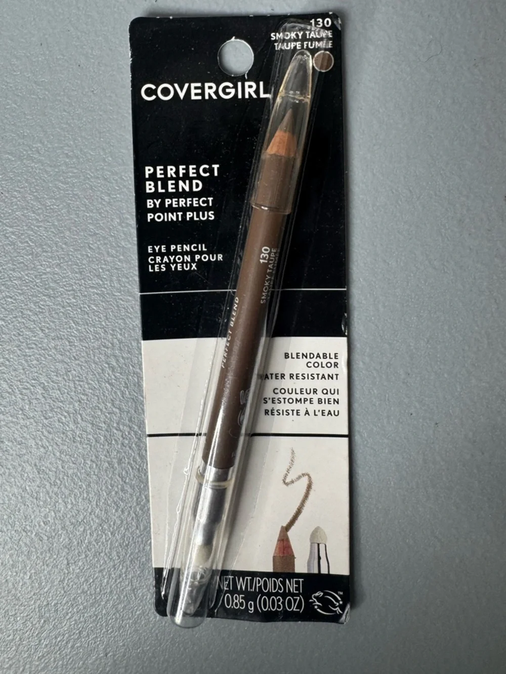 COVERGIRL Perfect Blend Eye Pencil 130 Smoky Taupe Brown water resistant blend